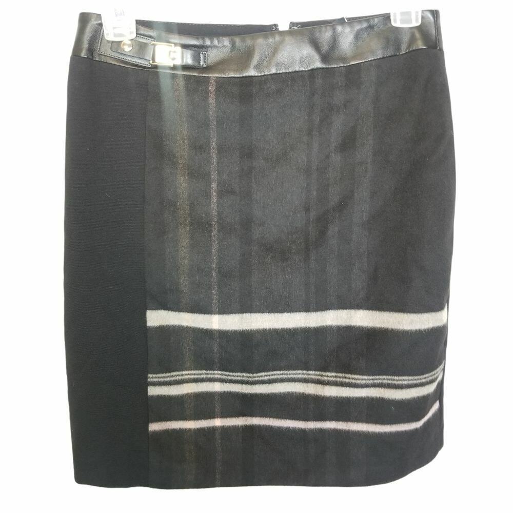 White House Black Market Womens Plaid Flannel Mini Skirt 00 Pencil Skirt Career